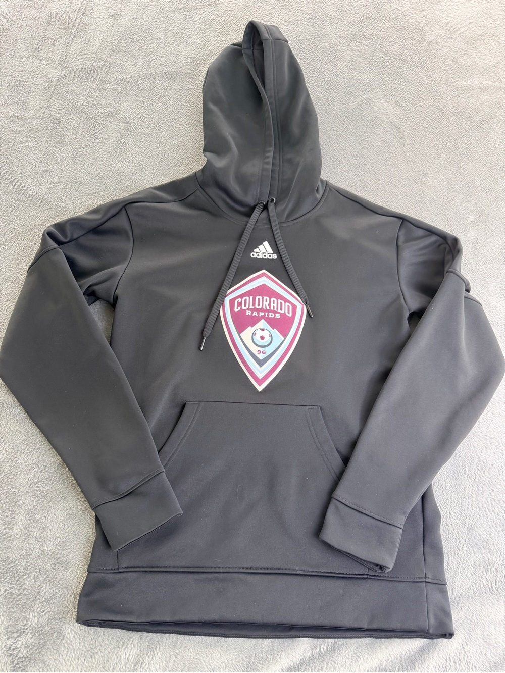 Rare Men's Adidas MLS Colorado Rapids Pullover Hoodie Jacket Size Medium